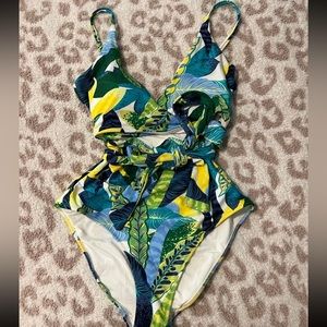 Aerie one piece wrap swimsuit-size M long